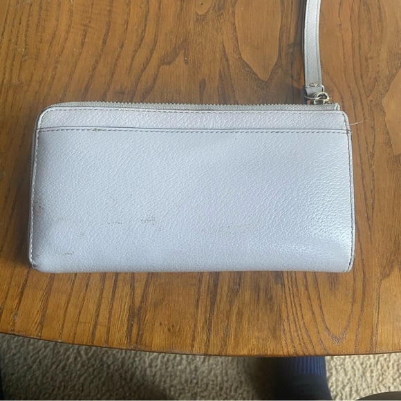 Kate Spade Taupe Pinkish/Grey zipped wallet - Picture 2 of 6